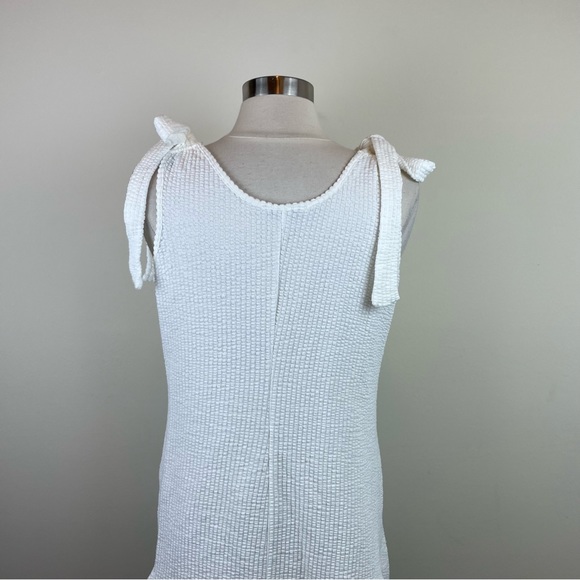 Green Envelope Solid White Bow Tie Sleeve Dress Preppy Cute Summer Women Large - Picture 5 of 6